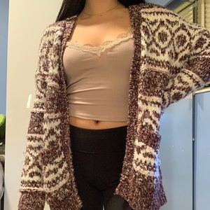 Red and white GARAGE cardigan